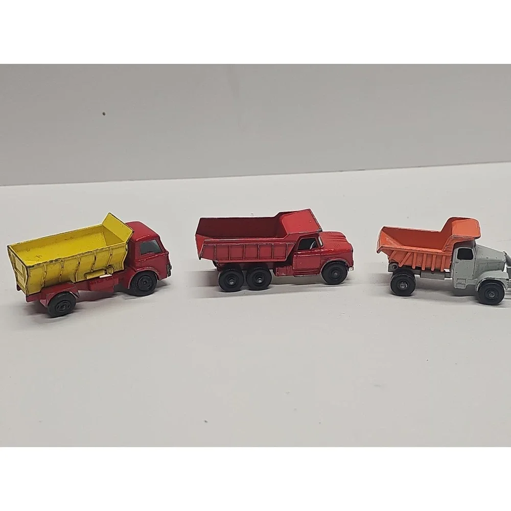 Matchbox Lesney Vintage  Job Lot Crane #30-BP #25-Dump Truck #48 Snow Plow #16